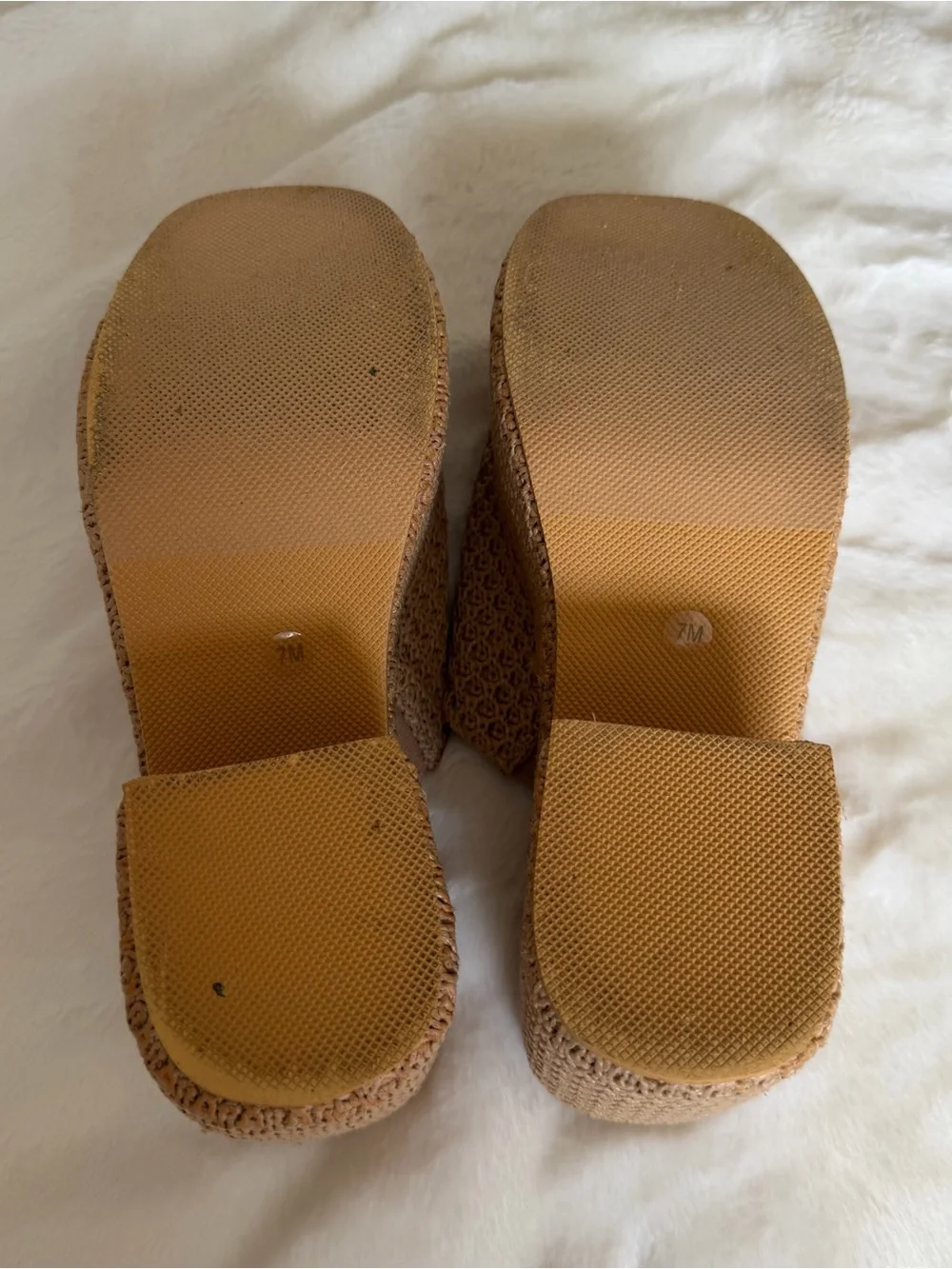 Beach By Matisse Como Beige Platform Slide Mule Heels for Women